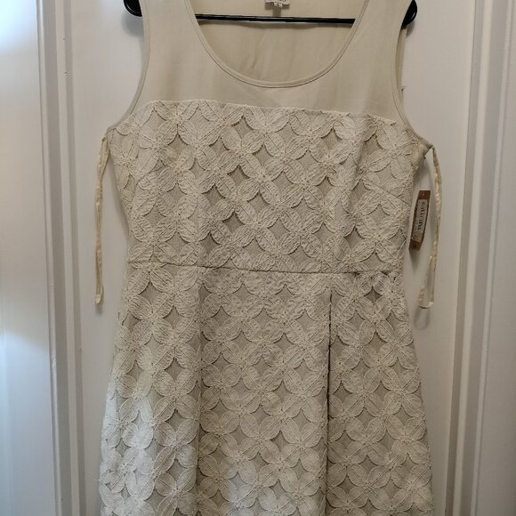 Cremieux Embroidered Basket Weave Dress NWT - Picture 1 of 10